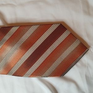 Antonio Fellini Silk Tie orange and tan